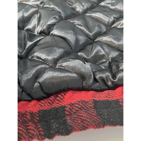 YoungLA Kingpin Jacket Men’s S Red Buffalo Plaid Quilted Lining Full Zip Snap - Picture 9 of 16